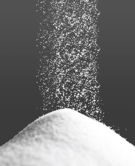 Pile of powder particles