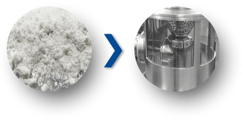 wet granulation step two with a comil